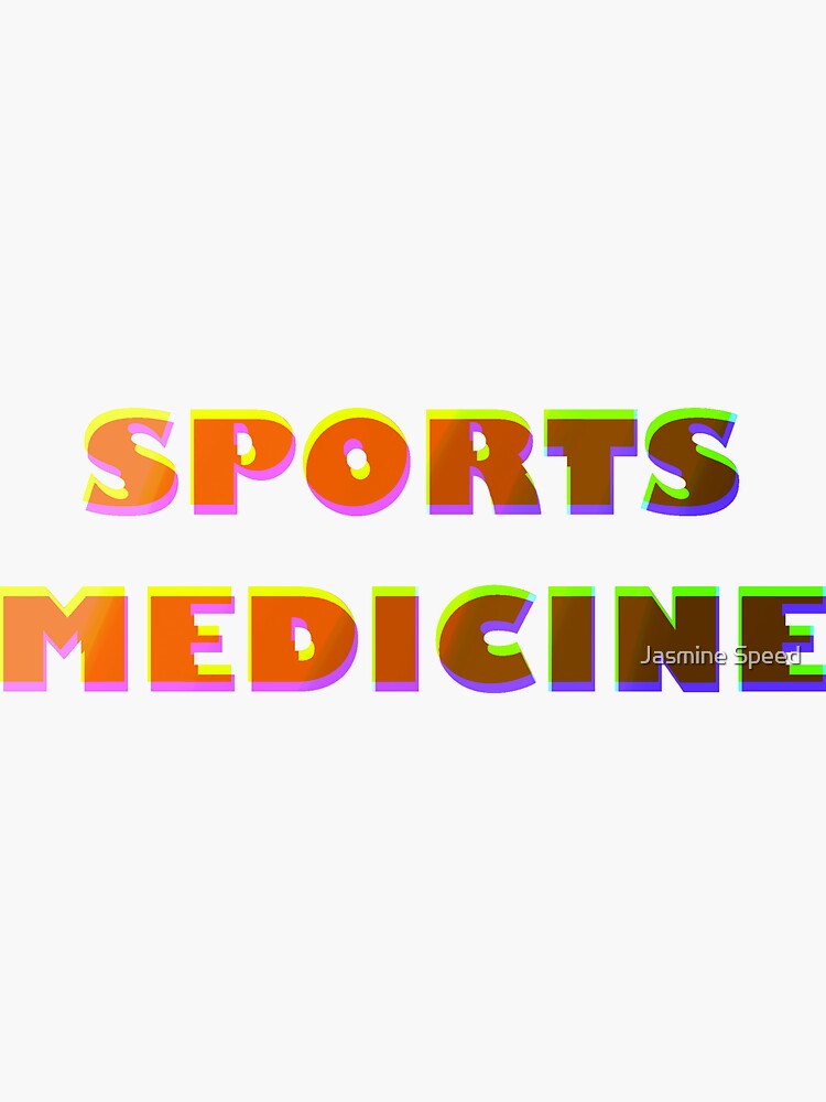"Sports Medicine Degree Shiny/Glitchy Text" Sticker for Sale by witchblxxd Redbubble
