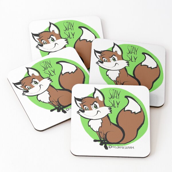 Item preview, Freddy the Fox says "Stay Sly" - Miss Jamie's Farm designed and sold by MissJamiesFarm.