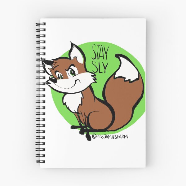 Item preview, Freddy the Fox says "Stay Sly" - Miss Jamie's Farm designed and sold by MissJamiesFarm.