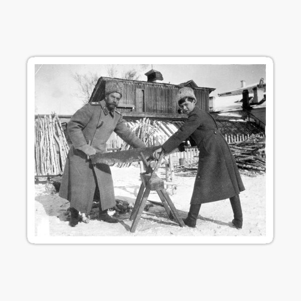 tsar nicholas ii + tsarevich alexei nikolaevich Sticker