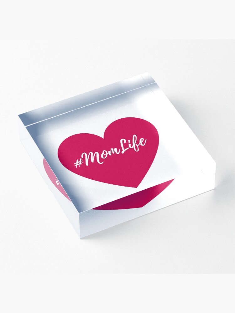 Alternate view of #MomLife Acrylic Block