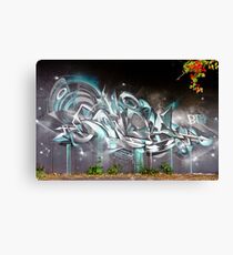 Abstract Graffiti on the textured wall Canvas Print