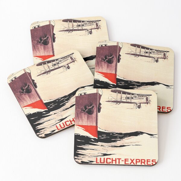 Item preview, KLM DUTCH 1921 LUCHT-EXPRES Holland England Route Vintage Travel Advertisement  designed and sold by retroposters.