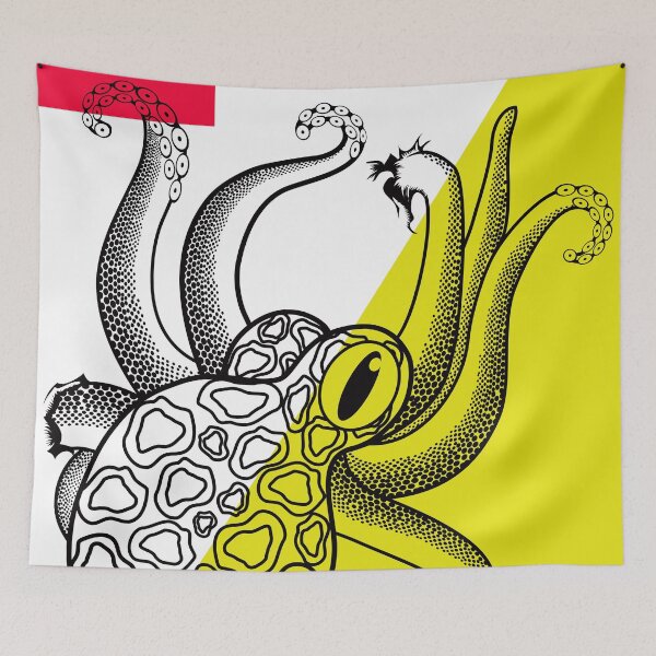 Item preview, Crazy Octopus Attack / B&W designed and sold by johnbello.