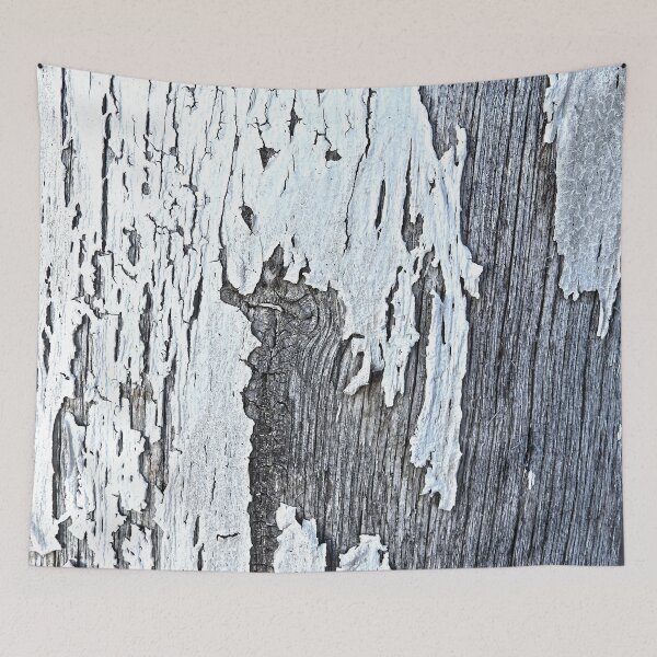 Item preview, distressed peeling paint, white fence designed and sold by Stephanie  Skeem.