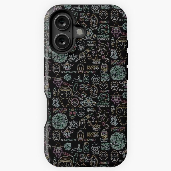 You Got the Rick and Morty Neon Pattern! iPhone Case