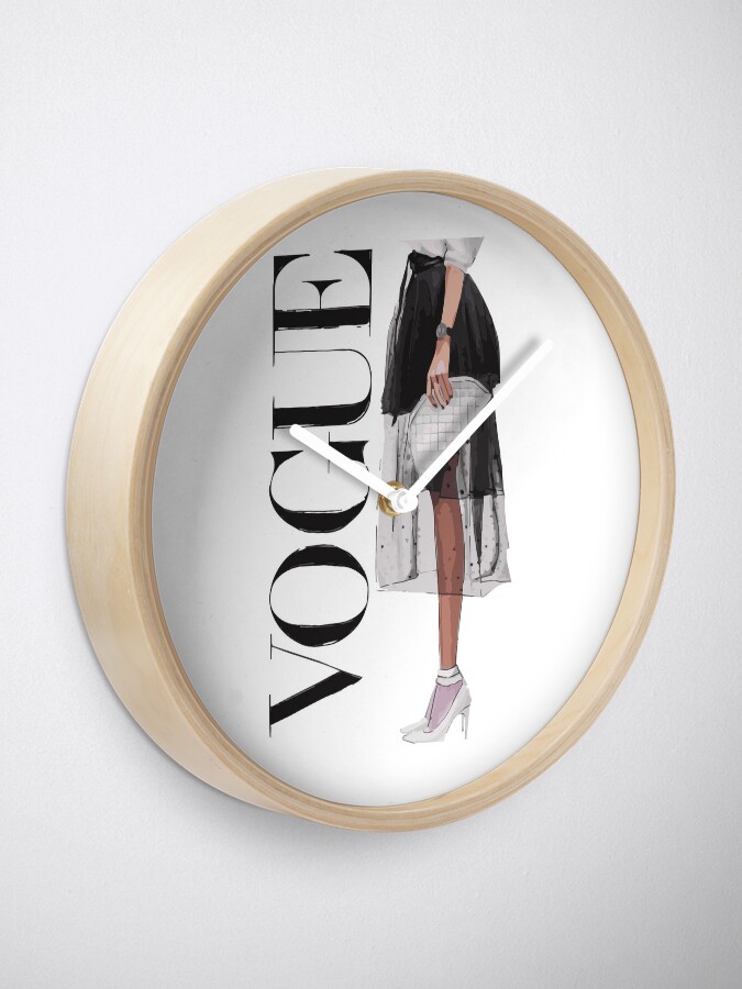 Alternate view of Vogue fashion magazine poster Clock
