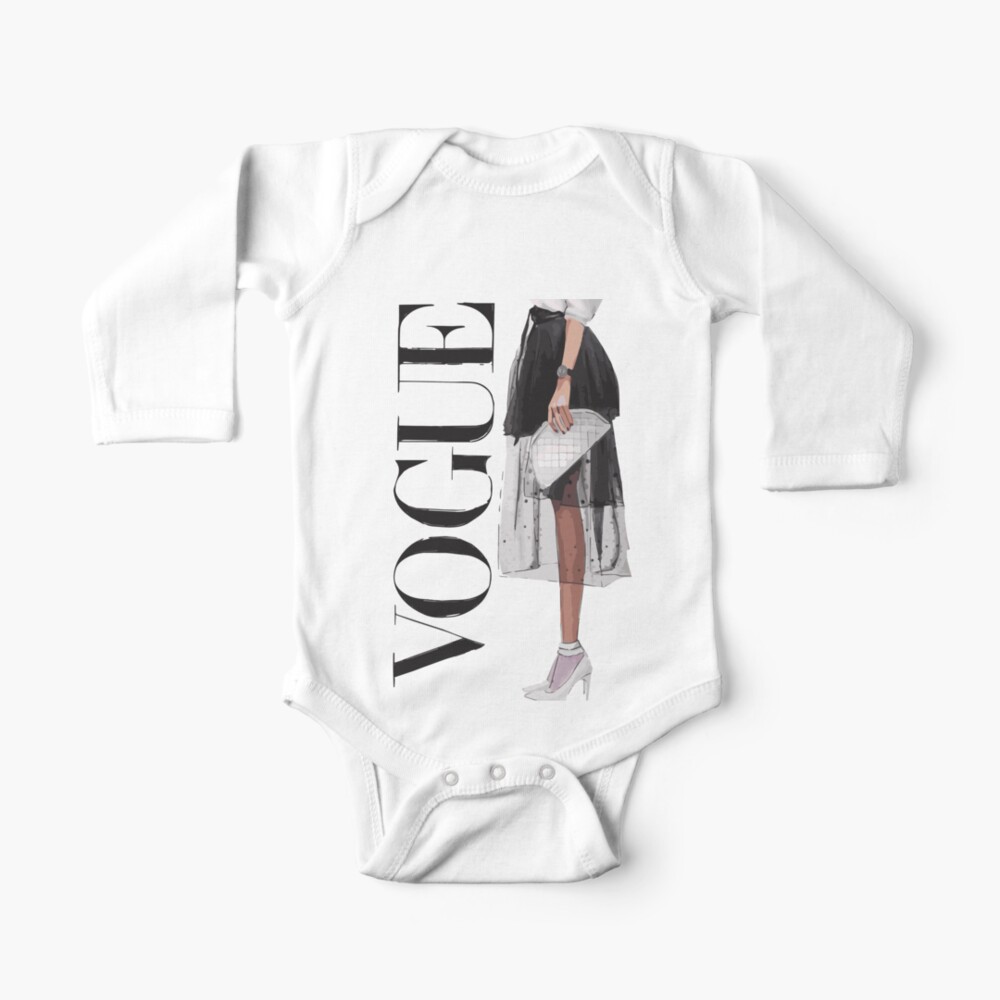 Vogue Fashion Magazine Poster Baby One Piece By Apoorvpatel Redbubble