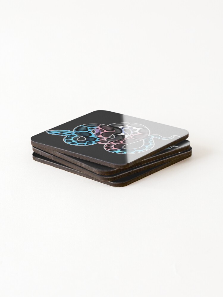Thumbnail 4 of 5, Coasters (Set of 4), Trans Python Pride designed and sold by 1CoolCactus.