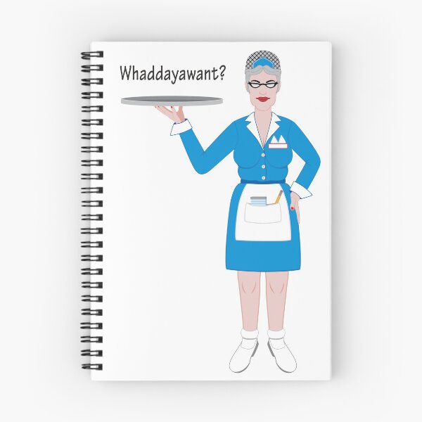Item preview, Whaddayawant? Retro Style Old Waitress with Tray designed and sold by tandaleah.
