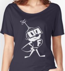 Camiseta ancha para mujer Fearless Fly - versión blanca