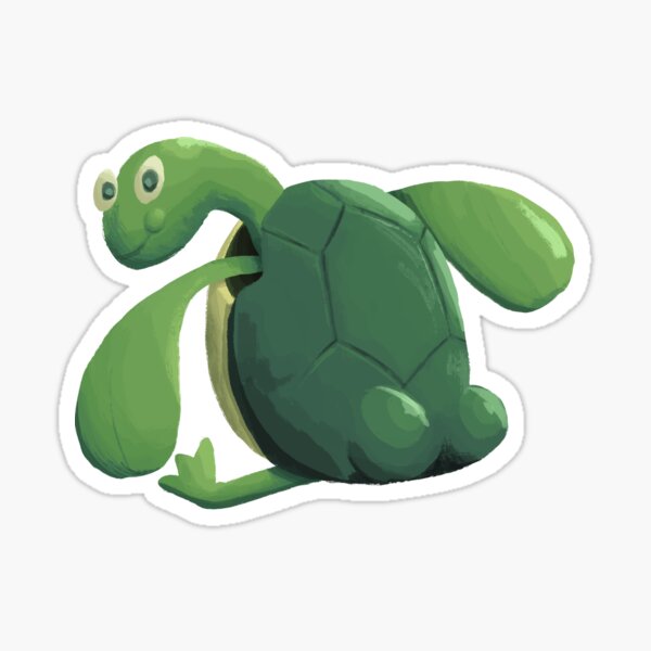 Turtle Butt Glossy Sticker