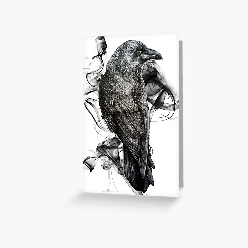 crow gothic bird raven realism drawing sketch tattoo