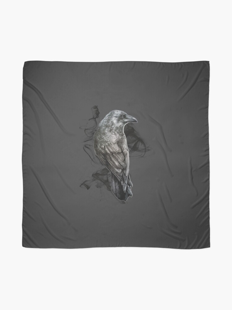 Crow Gothic Bird Raven Realism Drawing Sketch Tattoo Scarf For Sale By Rishama Redbubble 2057