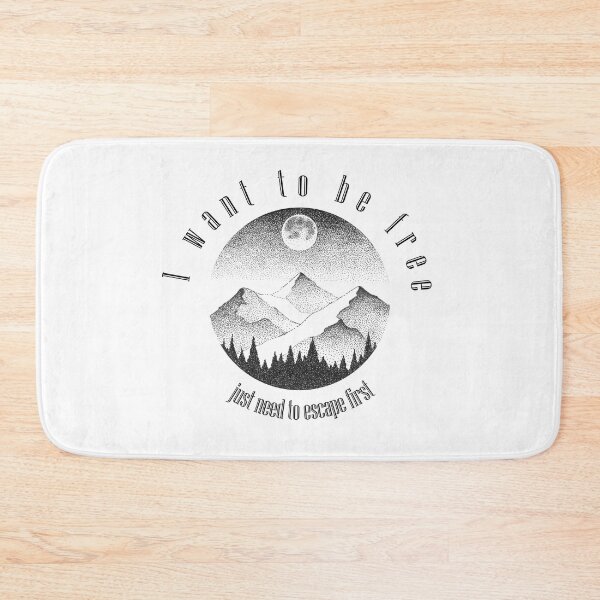 Item preview, i want to escape - Mountain landscape stippling illustration designed and sold by TaiChiMastah.