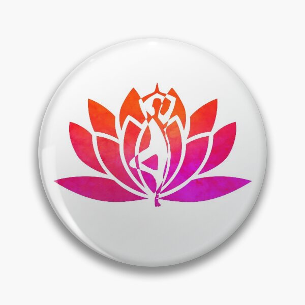 Item preview, Pink and Orange Watercolor Yoga Lotus Art  designed and sold by Fashionmonger.
