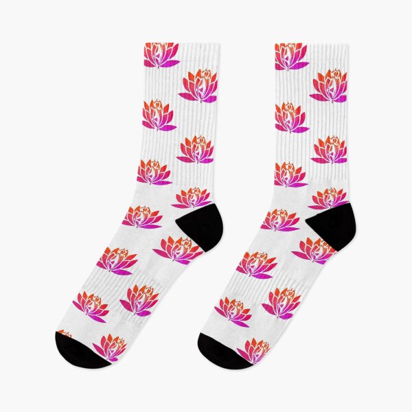 Item preview, Pink and Orange Watercolor Yoga Lotus Art  designed and sold by Fashionmonger.