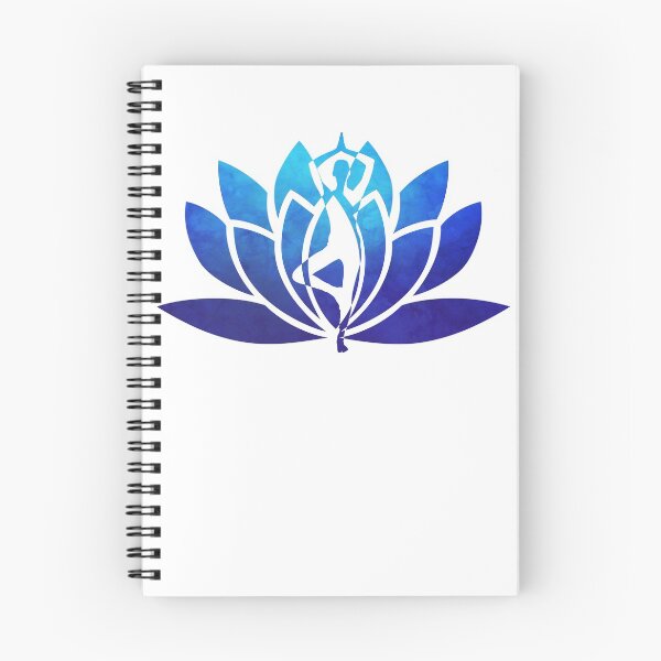Item preview, Ocean Blue Watercolor Yoga Pose and Lotus Art designed and sold by Fashionmonger.