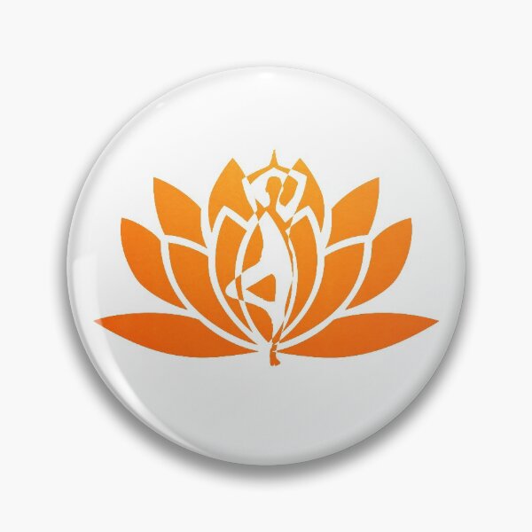 Item preview, Yoga Orange Ombre Pose and Lotus Art designed and sold by Fashionmonger.