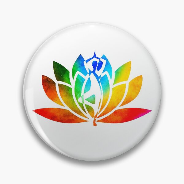 Item preview, Rainbow Watercolor Yoga Pose and Lotus Art designed and sold by Fashionmonger.