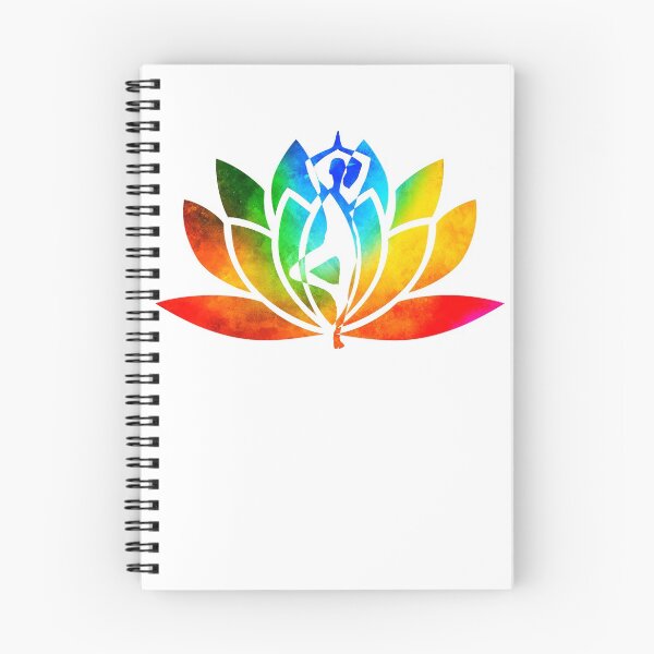 Item preview, Rainbow Watercolor Yoga Pose and Lotus Art designed and sold by Fashionmonger.