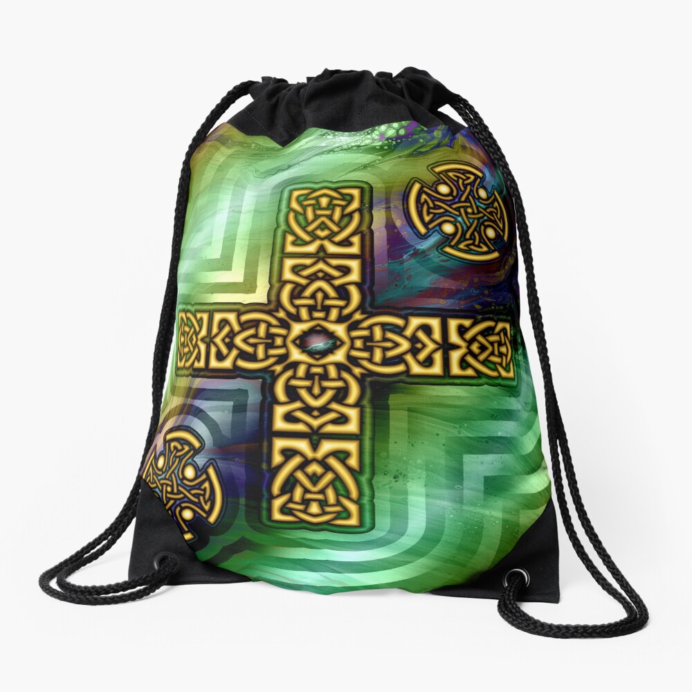 Celtic Cross Drawstring Bag