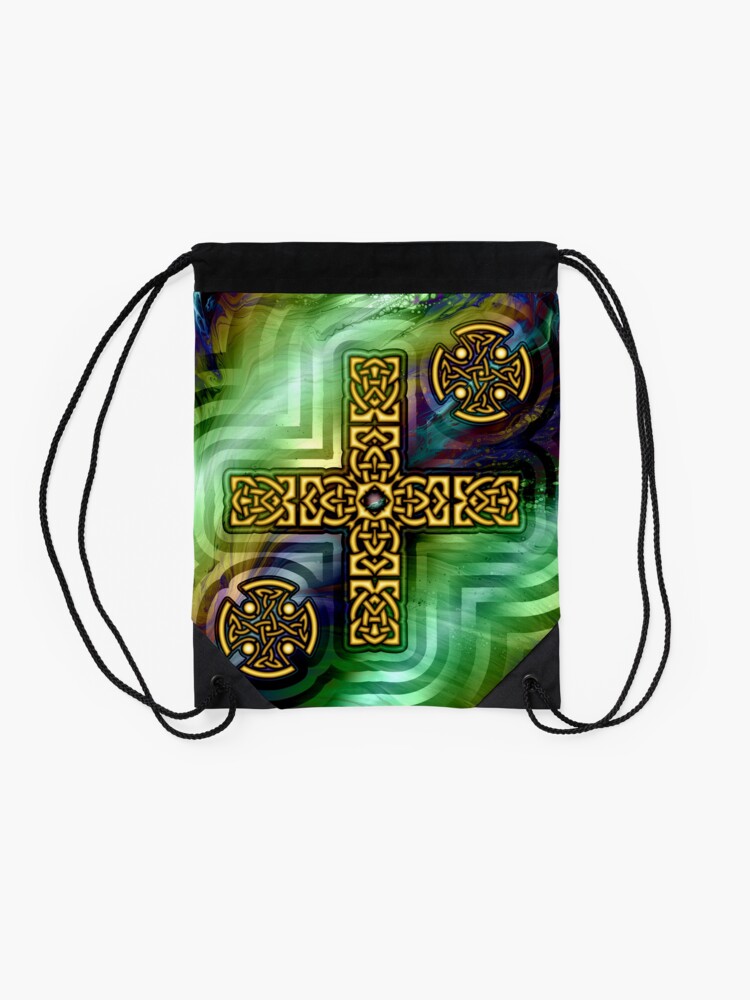Alternate view of Celtic Cross Drawstring Bag