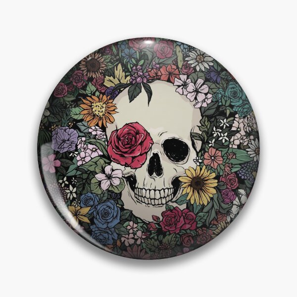 Item preview, Colorful flowers and skull designed and sold by philippe souvy.