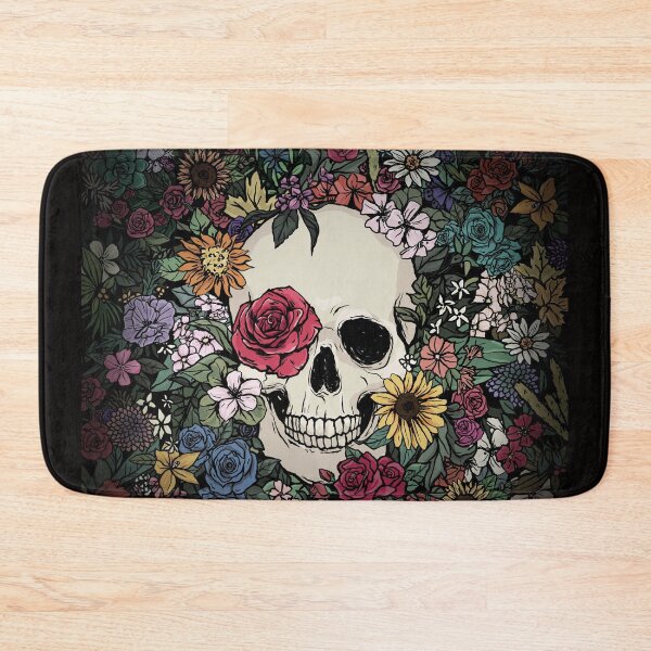 Item preview, Colorful flowers and skull designed and sold by philippe souvy.