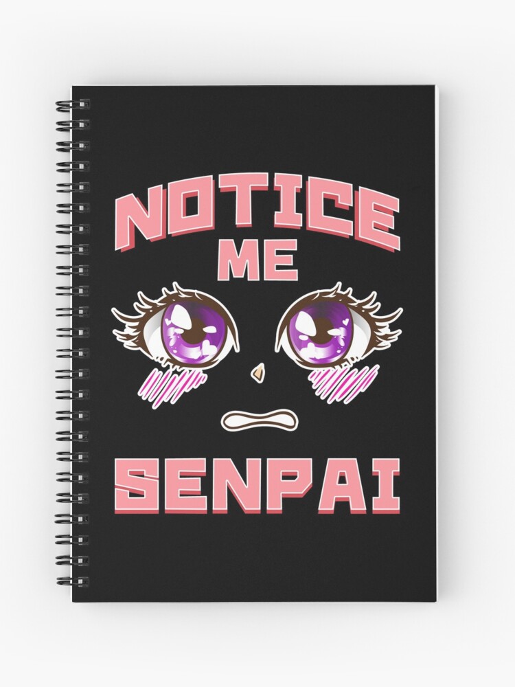 Senpai Anime Girl Japanese Cute Manga Kawaii Spiral Notebook