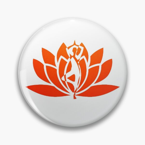 Item preview, Neon Orange Ombre Pose Yoga and Lotus Art designed and sold by Fashionmonger.
