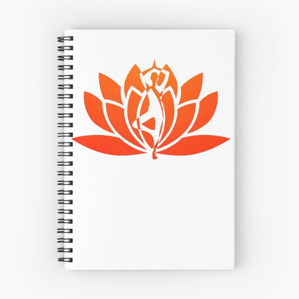 Item preview, Neon Orange Ombre Pose Yoga and Lotus Art designed and sold by Fashionmonger.