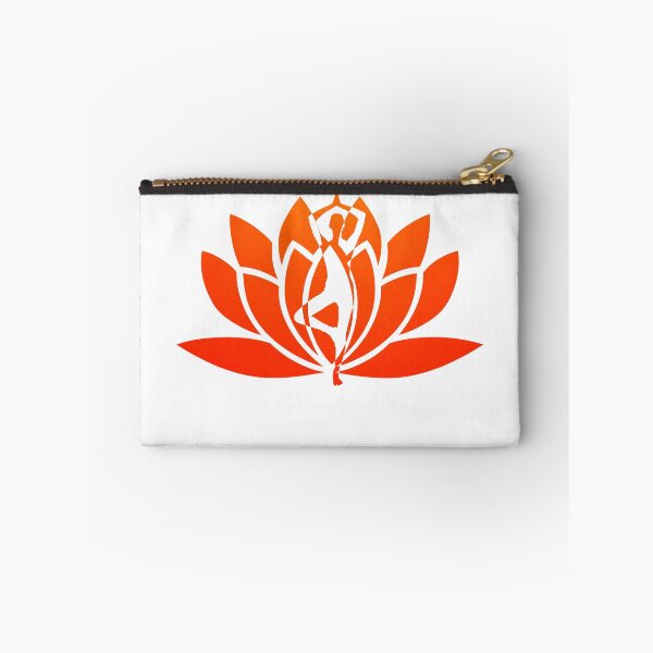 Item preview, Neon Orange Ombre Pose Yoga and Lotus Art designed and sold by Fashionmonger.