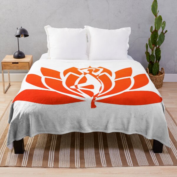 Item preview, Neon Orange Ombre Pose Yoga and Lotus Art designed and sold by Fashionmonger.