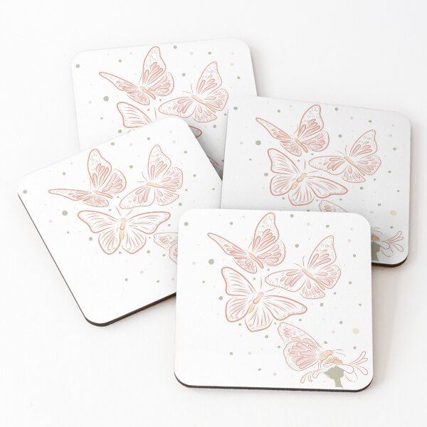 Item preview, Pretty Pink Illustrated Butterflies - Designed by Design by Cheyney designed and sold by designbycheyney.
