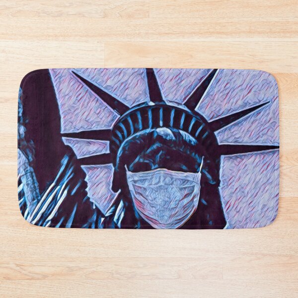 Item preview, Statue of Liberty wearing a surgical mask.  designed and sold by NatanDesigns.