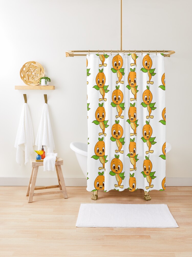 Sweet Orange Bird Shower Curtain for Sale by 3RedRovers