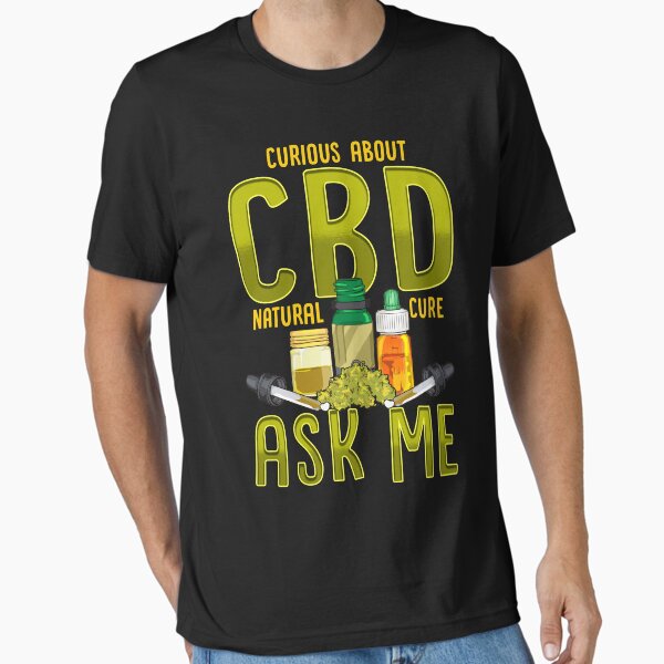 Aperçu de l'œuvre Curieux de CBD Natural Cure DEMANDEZ-MOI Cadeaux drôles créée et vendue par Nzgiftsandmore.