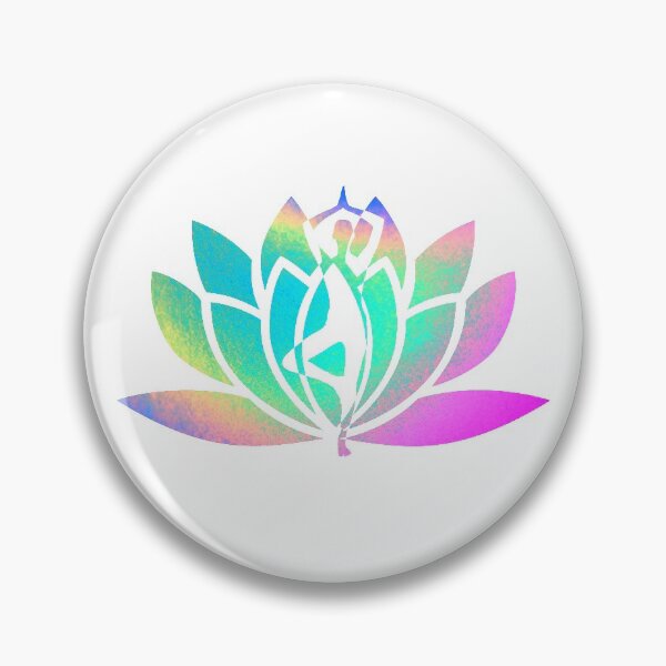 Item preview, Opal Pastel Rainbow Watercolor Yoga Pose and Lotus Art designed and sold by Fashionmonger.