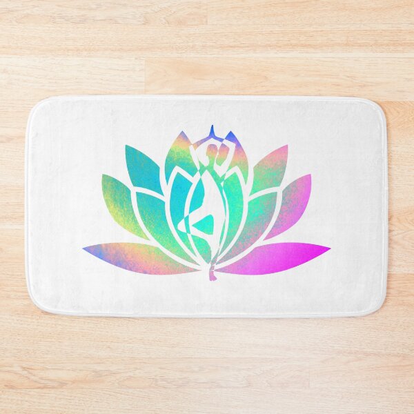 Item preview, Opal Pastel Rainbow Watercolor Yoga Pose and Lotus Art designed and sold by Fashionmonger.