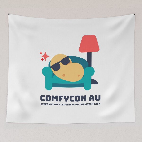 Item preview, Logotipo de ComfyCon AU (ligero) designed and sold by ComfyConAU.