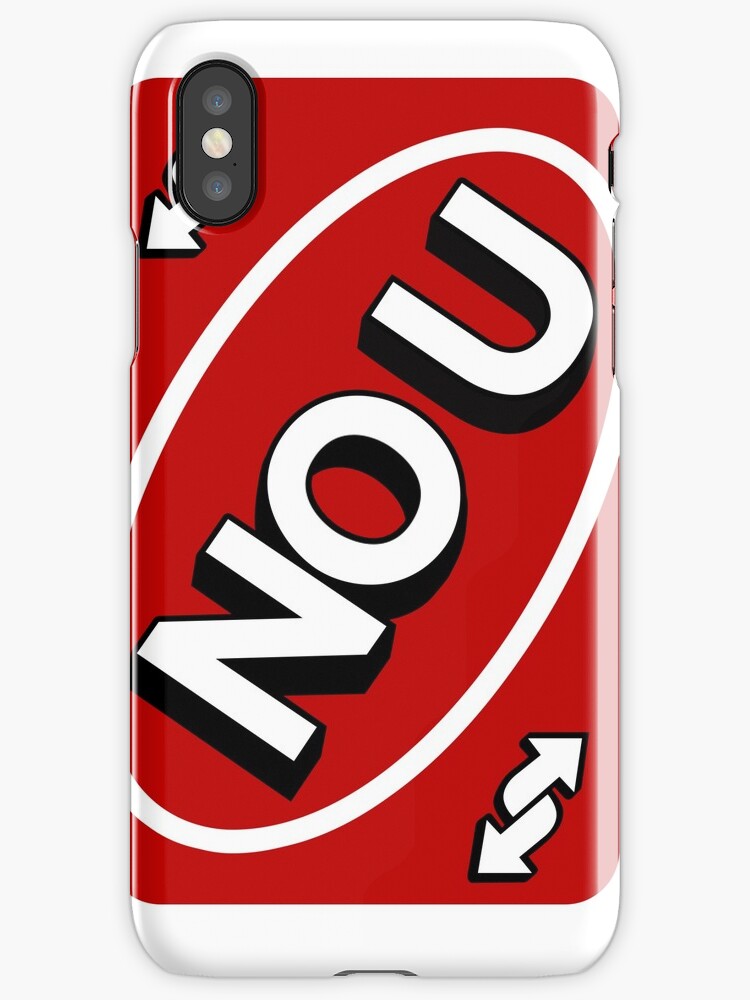 "Red NO U Uno reverse card" iPhone Case & Cover by MakerJake | Redbubble