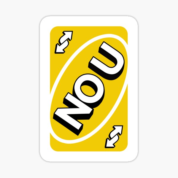 Light Yellow Reverse Uno Card | Greeting Card