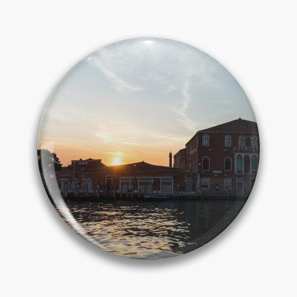 Item preview, Vibrant Murano Island - Sailing by Seaside Glassmaking Factories at Sunset designed and sold by Georgia Mizuleva.