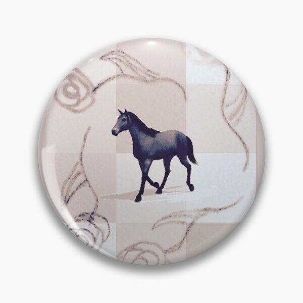 Item preview, Black Horse in a ring of flowers designed and sold by Tonyasartprints.