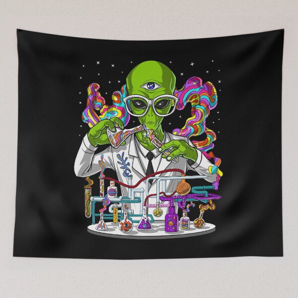Item preview, Psychedelic Alien Scientist designed and sold by underheaven.