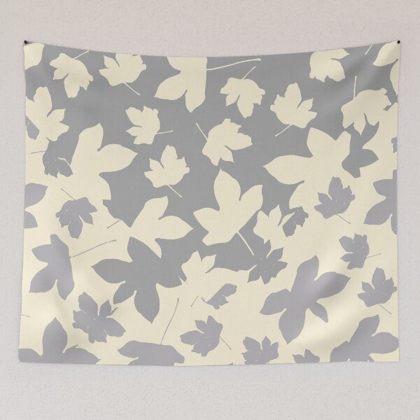 Item preview, Envelop leaves decor. grey. offwhite. designed and sold by PrintedDreams.