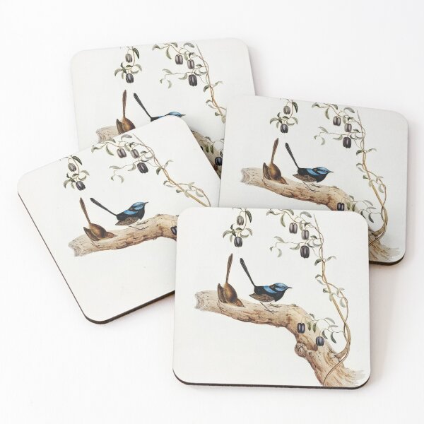 Item preview, Gould Blue Wrens designed and sold by upoutandaway.