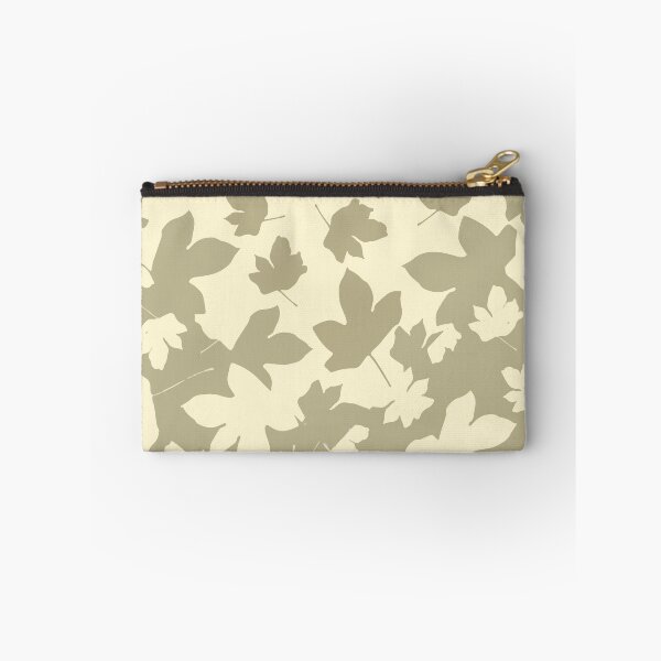 Item preview, Envelop leaves decor. olive-green. offwhite. designed and sold by PrintedDreams.