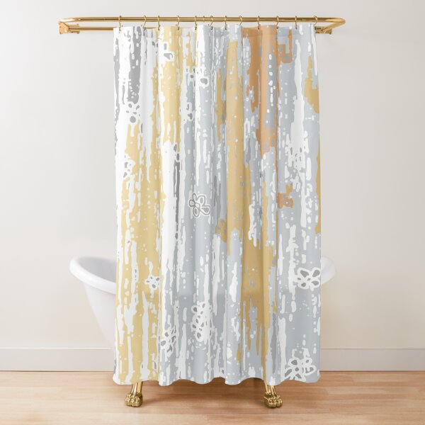 Gray And Gold Shower Curtains for Sale